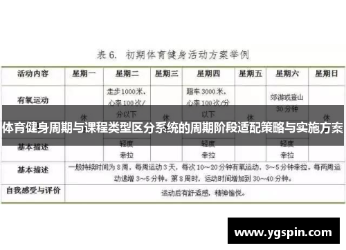 体育健身周期与课程类型区分系统的周期阶段适配策略与实施方案